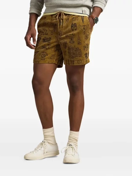 Krátký kostkovaná kšiltovka Polo Ralph Lauren s potiskem zelená