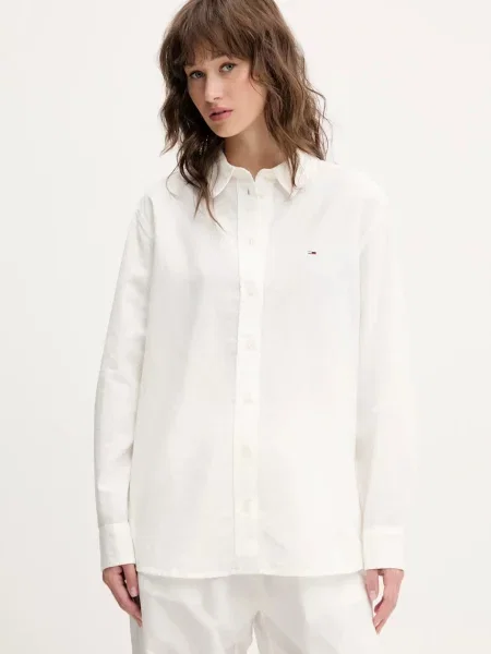 Tommy Jeans Košeľa Écru béžová