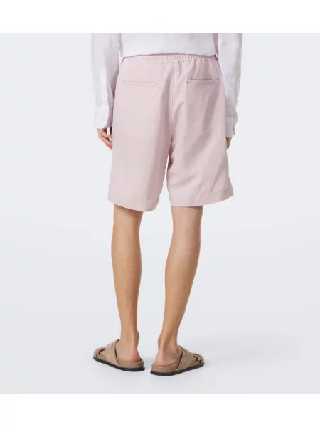 Pantaloni scurți Canali de in roz