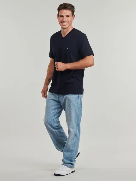 Tommy Hilfiger T-shirt Essential V-Neck Tee Tamnoplava plava