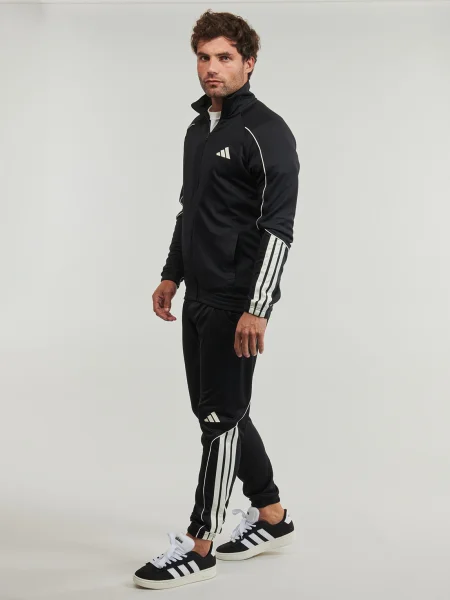 Csíkos melegítő szett Adidas fekete