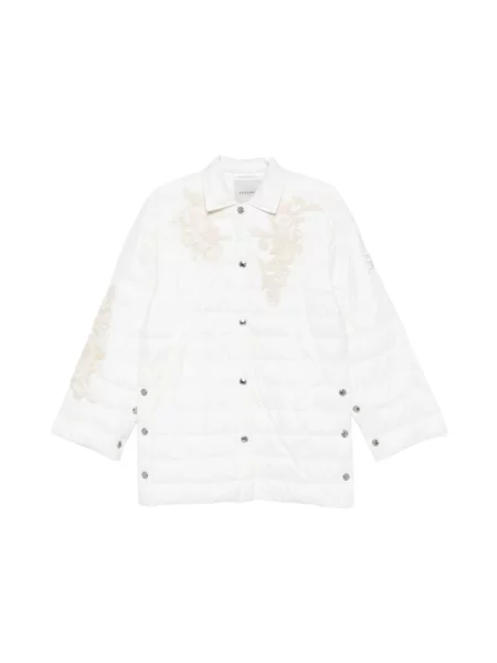 Haftowana pikowana kurtka Ermanno Scervino biała