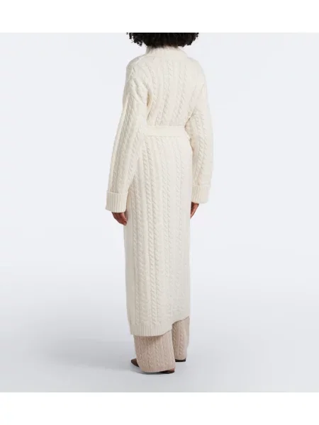 Lung cardigan Arch4 din cașmir streetstyle alb