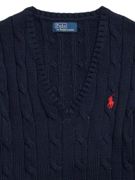 Plisované zkrácené dvouřadé tričko Polo Ralph Lauren bílé