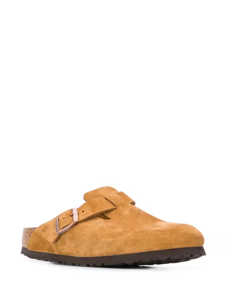 Papuci tip mules Birkenstock din piele de căprioară