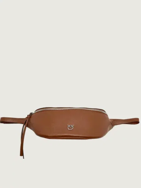 Geanta de piele Pinko din piele maro