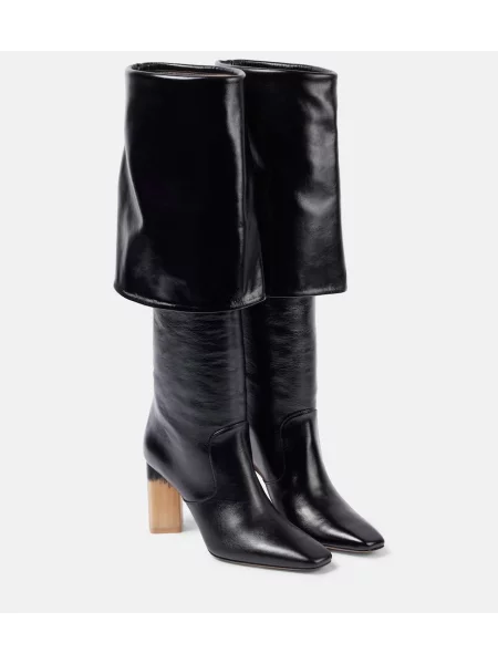Cizme Chloé din piele negru