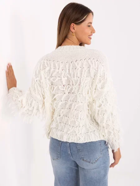 Pulover Rue Paris alb