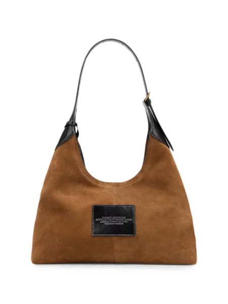 Cu centură geantă Marc Jacobs din piele de căprioară maro