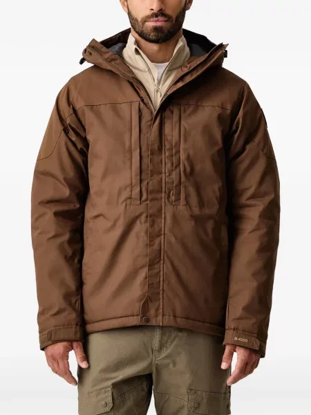 Geacă Fjallraven cu glugă maro