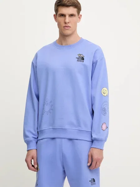 The North Face hanorac de Mountain Cleanup cu imprimeu violet