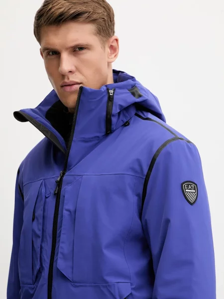 Горнолыжная куртка Ea7 Emporio Armani фиолетовая