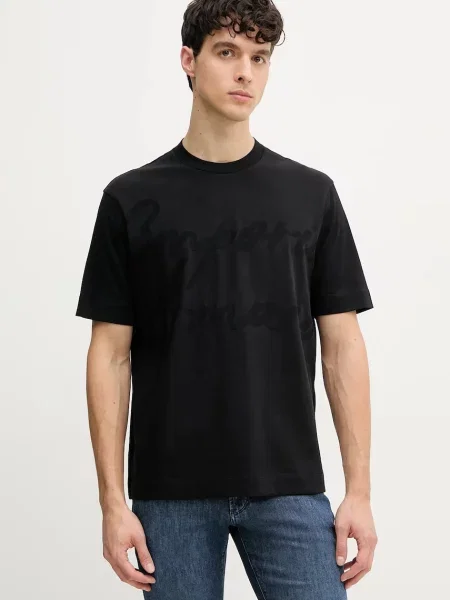 Koszulka Emporio Armani z krótkim rękawem czarna