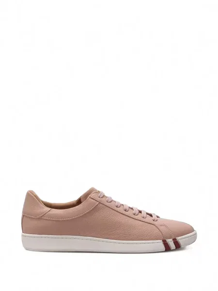 Sneakerși Bally cu șireturi cu dungi din dantelă roz