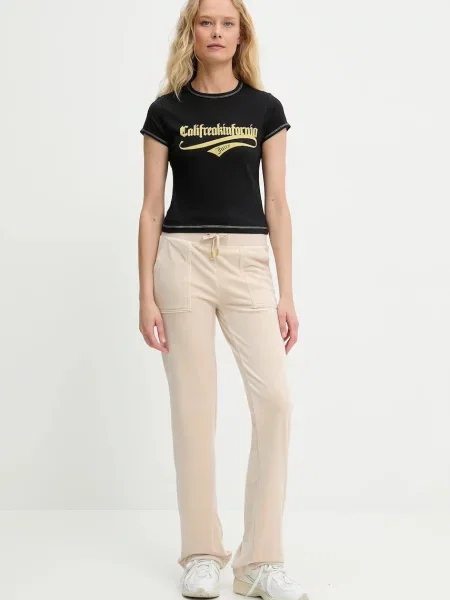 Juicy Couture Μπλουζάκι CALIFREAKINFORNIA BABY T-SHIRT μαύρο