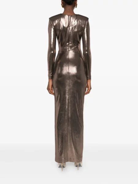 Rochie maxi Cristallini de costum maro