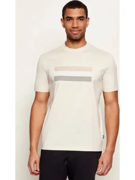 BOSS BLACK Tricou C-Taut 10 | mercerizat negru