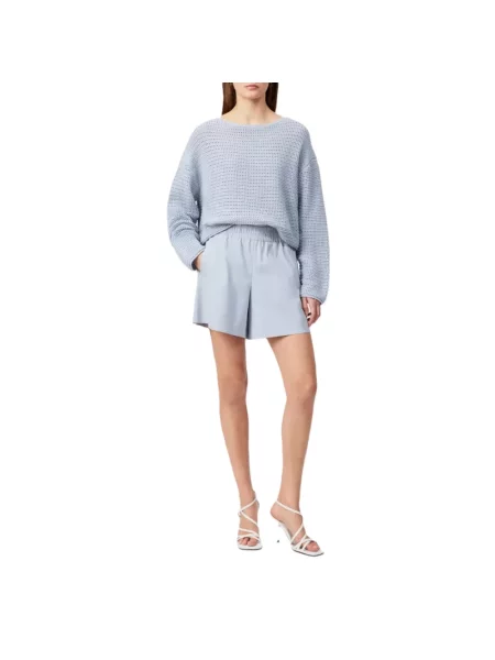 Sweter z obniżoną linią ramion model IMENIA' Drykorn niebieski