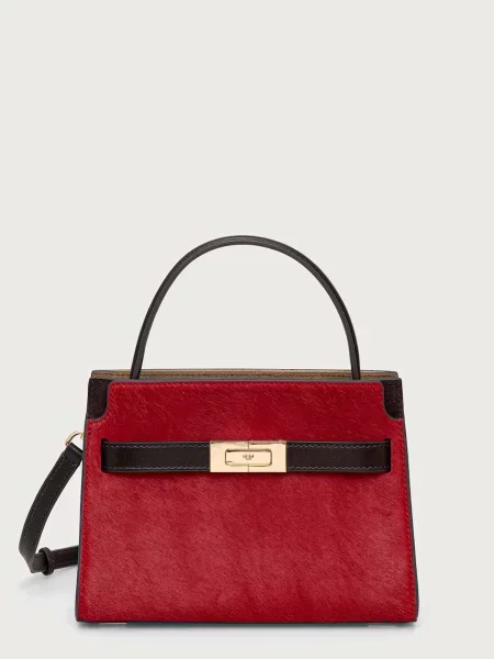 Tory Burch torebka skórzana Lee Radziwill czerwona