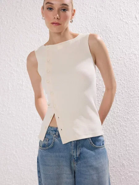 Trendyol Top piatră gri