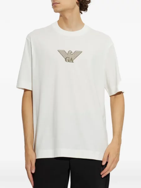 Μπλούζα Emporio Armani με κέντημα λευκό