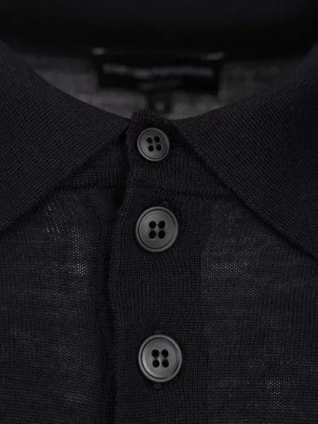 Με κολάρο μακρύς polo Emporio Armani μαύρο