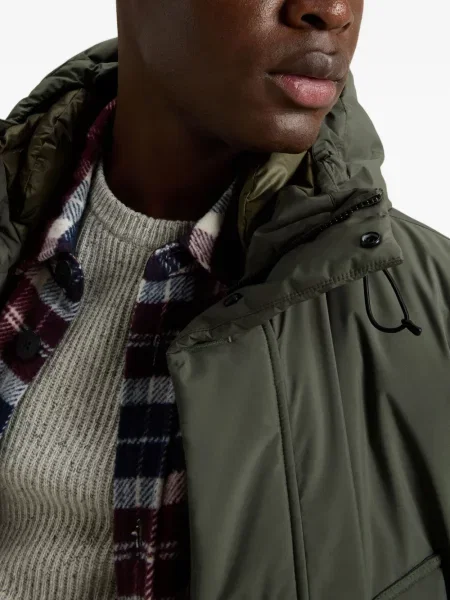 Geacă Woolrich cu glugă verde
