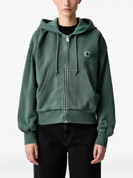 Hanorac cu glugă Carhartt Wip cu autograf verde