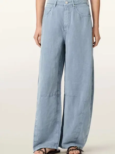 AllSaints blugi barrel pentru femei JETT albastru