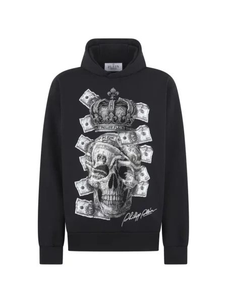 Stras hanorac cu glugă Philipp Plein negru