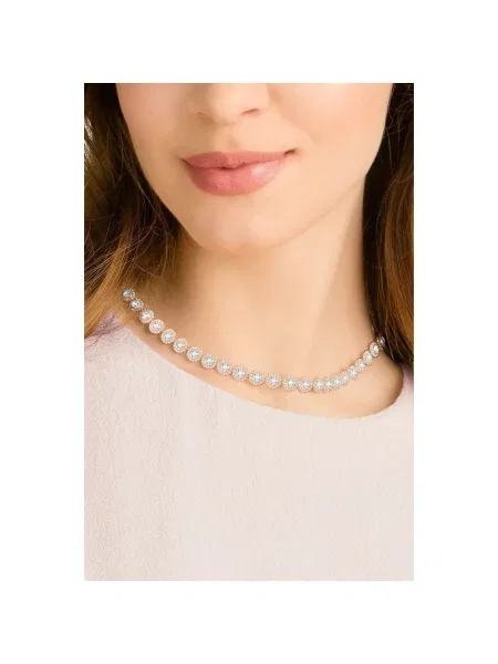 Naszyjnik Swarovski w jednolitym kolorze żółty