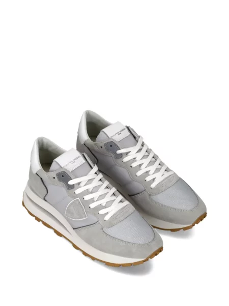 Sneakerși Philippe Model Paris cu șireturi din dantelă gri