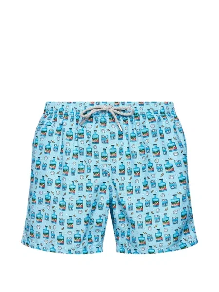 Slip de baie Mc2 Saint Barth cu imagine cu cordon albastru