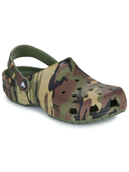 Terepmintás klasszikus félcipő Crocs zöld