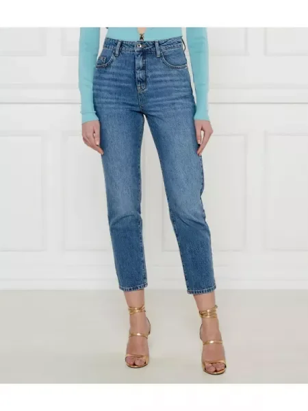 Patrizia Pepe Blugi | Mom Fit | high waist albastru