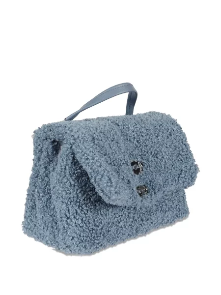 Top Zanellato din piele albastru