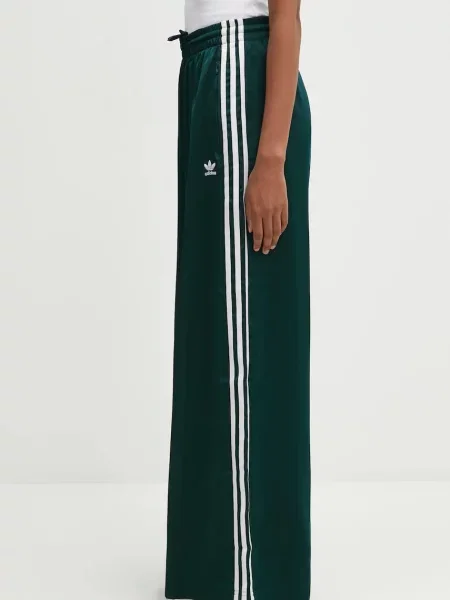 Donji dio trenirke adidas Originals Satin Tp Wl s aplikacijom zelena