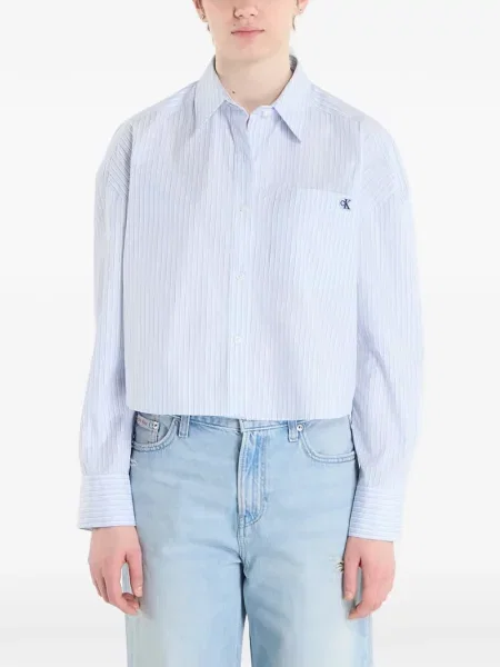 Cămașă Calvin Klein cu dungi albastru