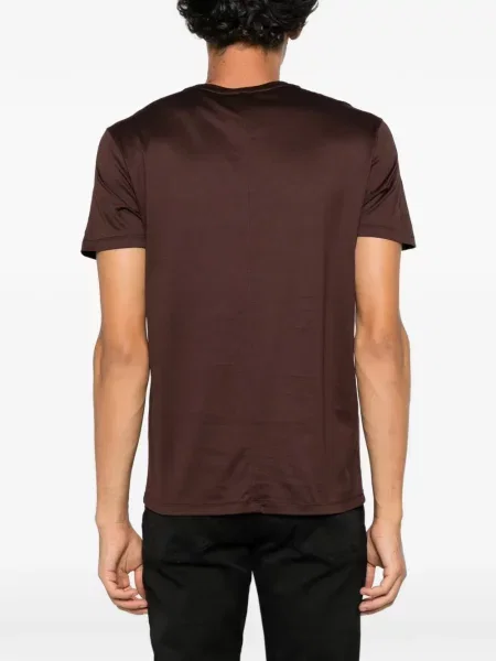 Scurt tricou John Varvatos cu decolteu rotund maro