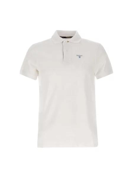 Barbour Polo Tartan Tailored Fit biały