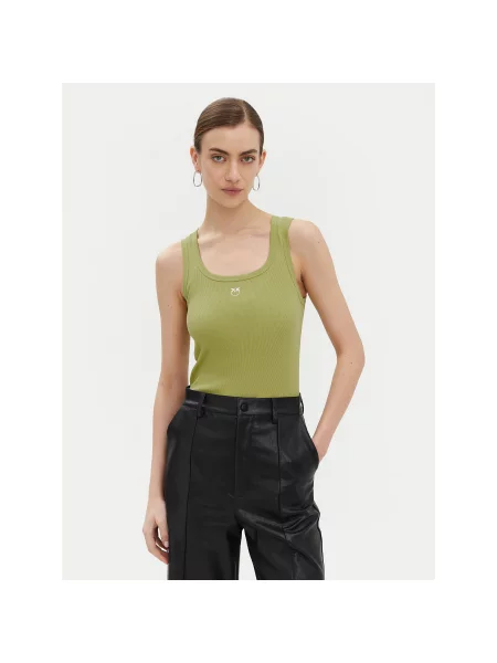 PINKO Top Calcolatore Regular Fit zelena