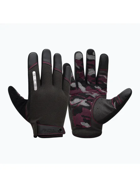 RDX T2 érintőképernyőbarát teljes ujjú edzőtermi kesztyű teljes rózsaszínű Touch Screen Friendly Full Finger Gym Gloves rózsaszín