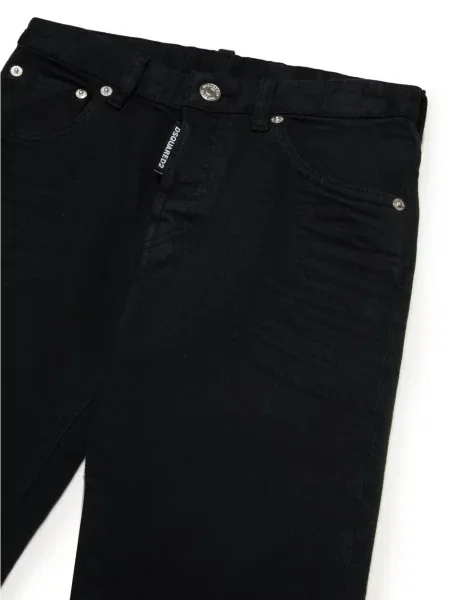 Jeansy straight leg dziecięce Dsquared2 czarne