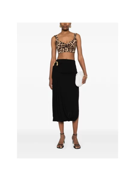 Krótki top Dolce And Gabbana brązowy