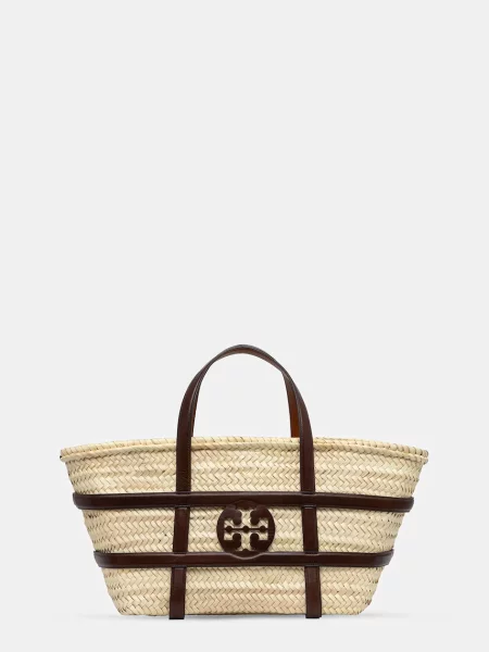 Чанта Tory Burch Ella Straw бежово