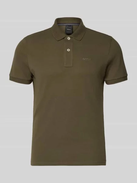 Koszulka polo o kroju slim fit z wyhaftowanym logo Geox