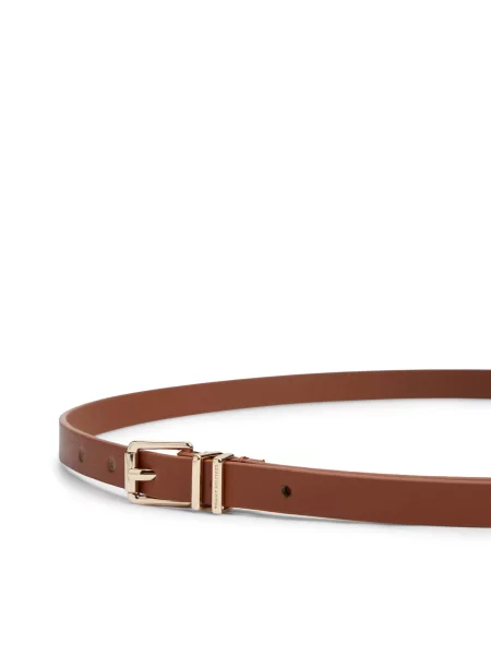 TOMMY HILFIGER Opasky koňaková / zlatá hnedá