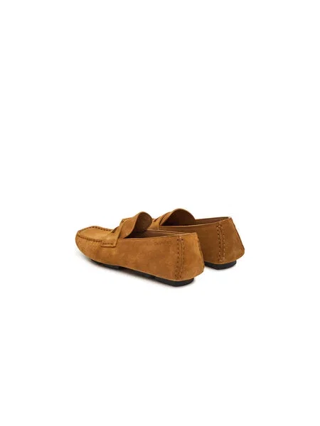 Mokasinai Calvin Klein Square Driver Suede ruda