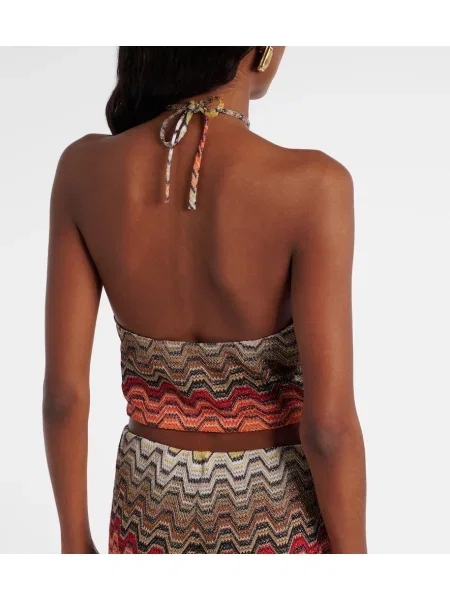 Top Missoni cu gât halter