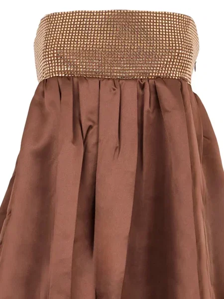 Rochie mini Retrofete cu mărgele de costum maro
